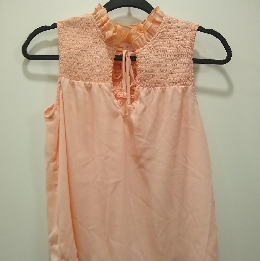 No Boundaries Flowy Peach Top